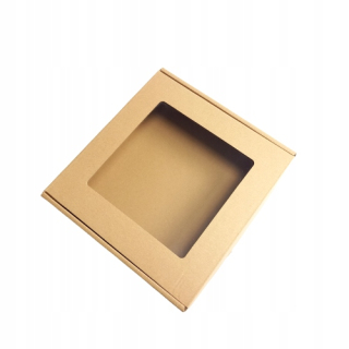 Darčekové balenie - Krabička na mieru s okienkom 20x20x5 darčeková 10 ks